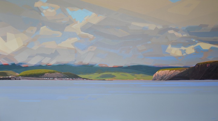 Across the Bay, Nfld., acrylic on canvas, 48” x 84”